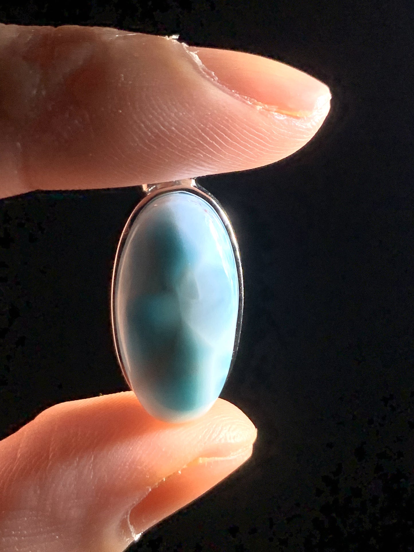 AAA Natural Authentic Dominican Larimar Pendant,Gems Jewelry,Gems Pendant,Crystal Pendant ET873