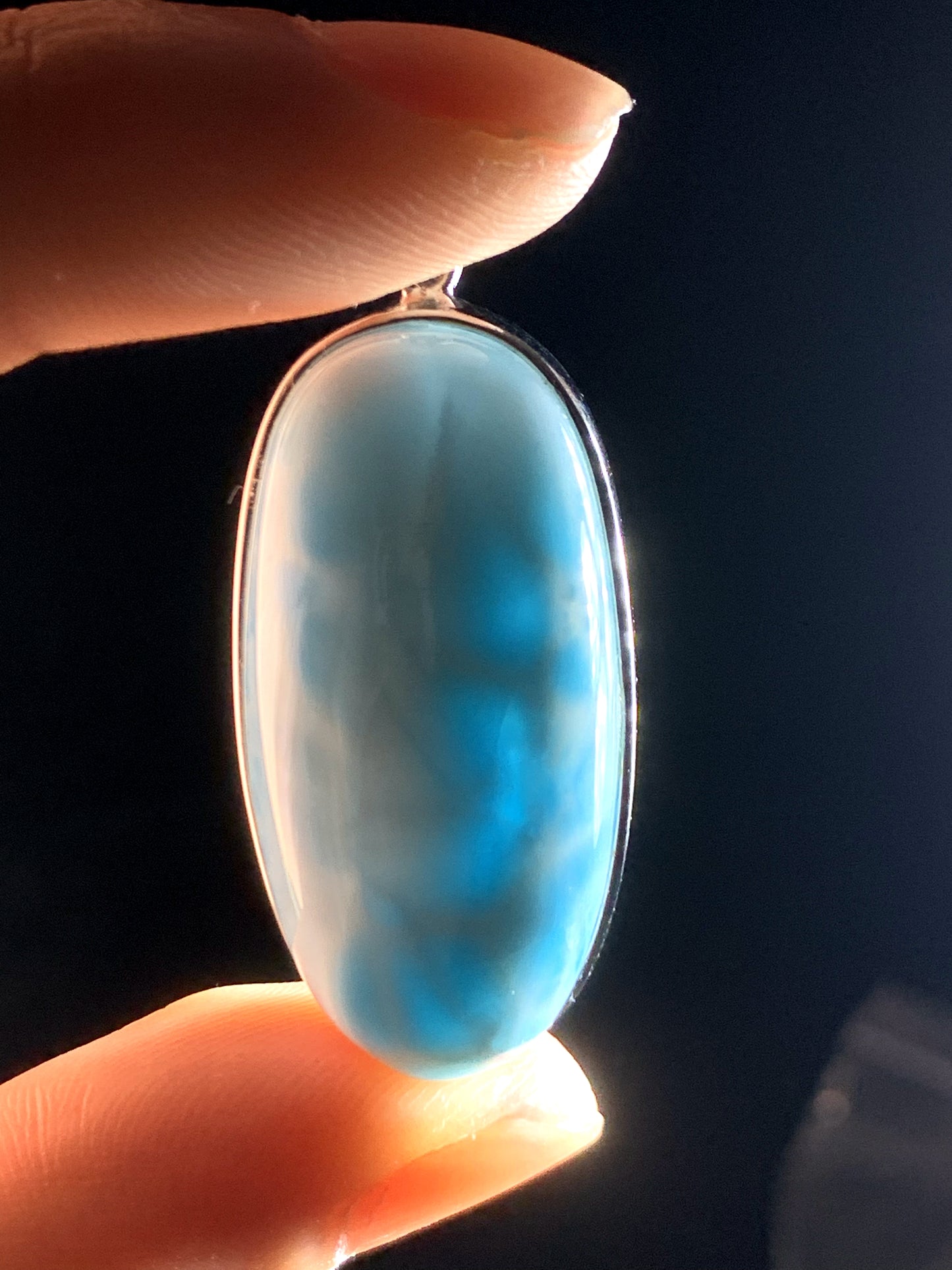 AAA Natural Authentic Dominican Larimar Pendant,Gems Jewelry,Gems Pendant,Crystal Pendant ET888