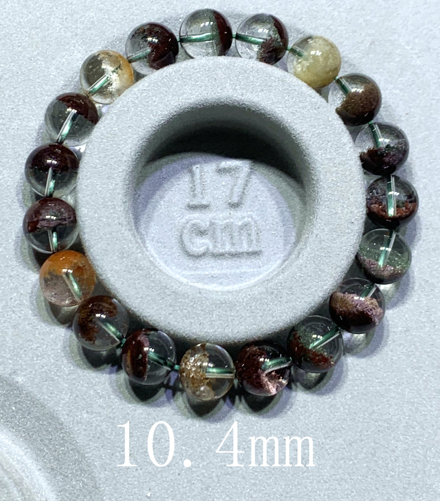 Phantom Crystal,AAAA Natural Authentic Zambia Green Phantom Crystal Bracelet,10mm Bracelet,Mens bracelet ET1044