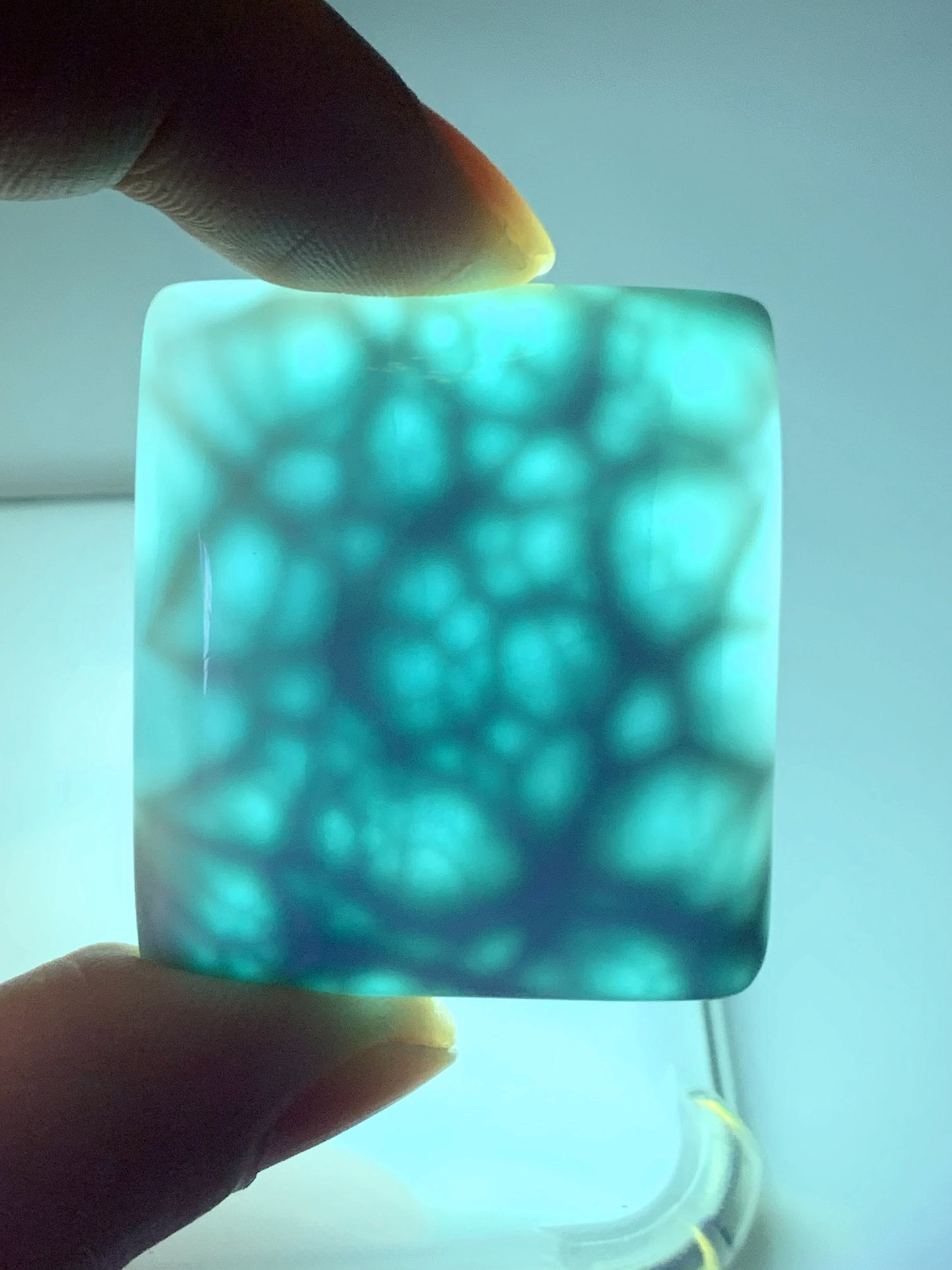 Larimar,AAA+ Natural Authentic Dominican Larimar Pendant,Larimar Stone,Healing Stone Jewelry,Larimar Jewelry ET133