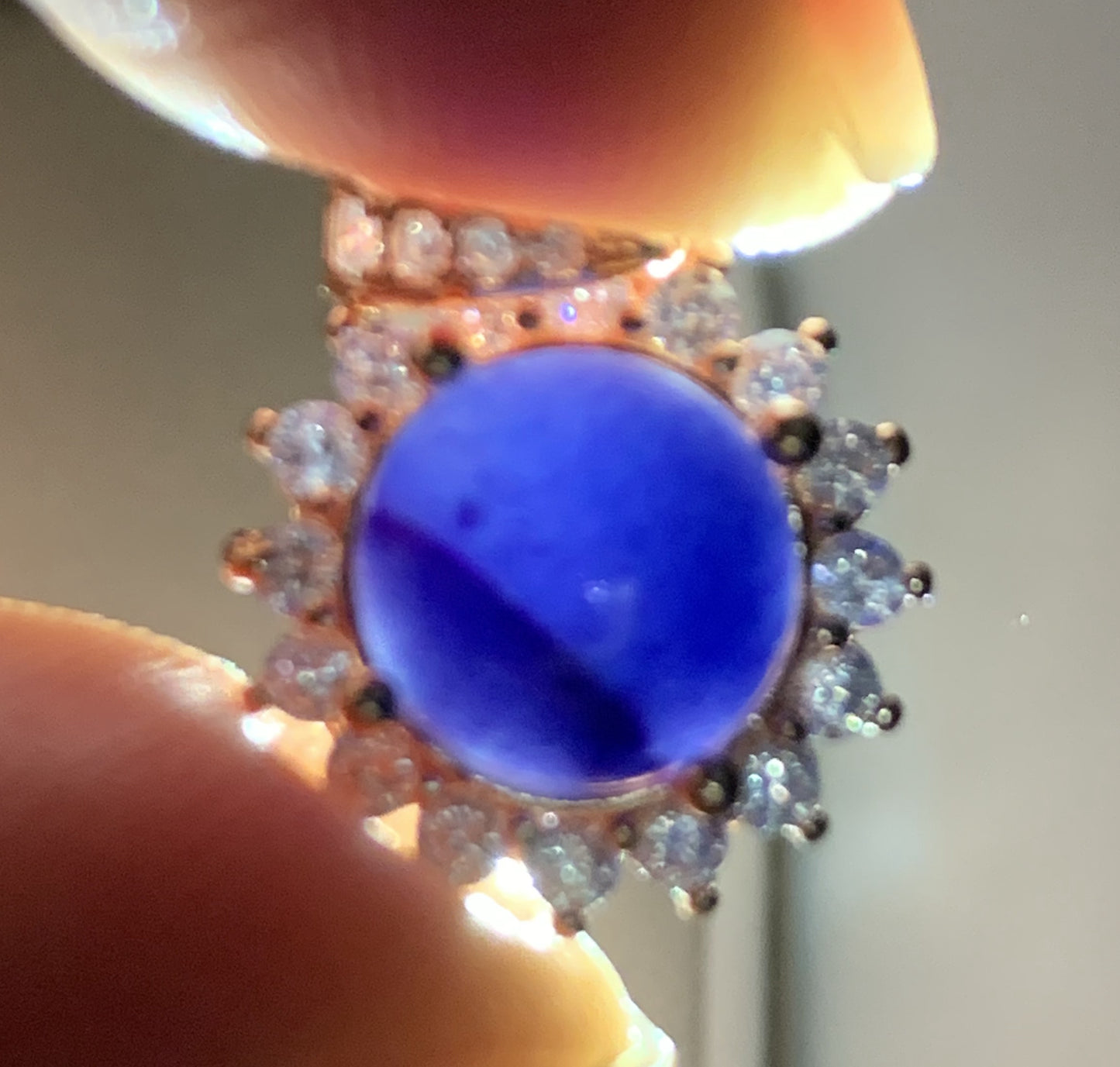 AAAAA Natural Authentic Sugilite Pendant,Oval Sugilite Pendant, Silver Pendant,Birthday Gift ET1110