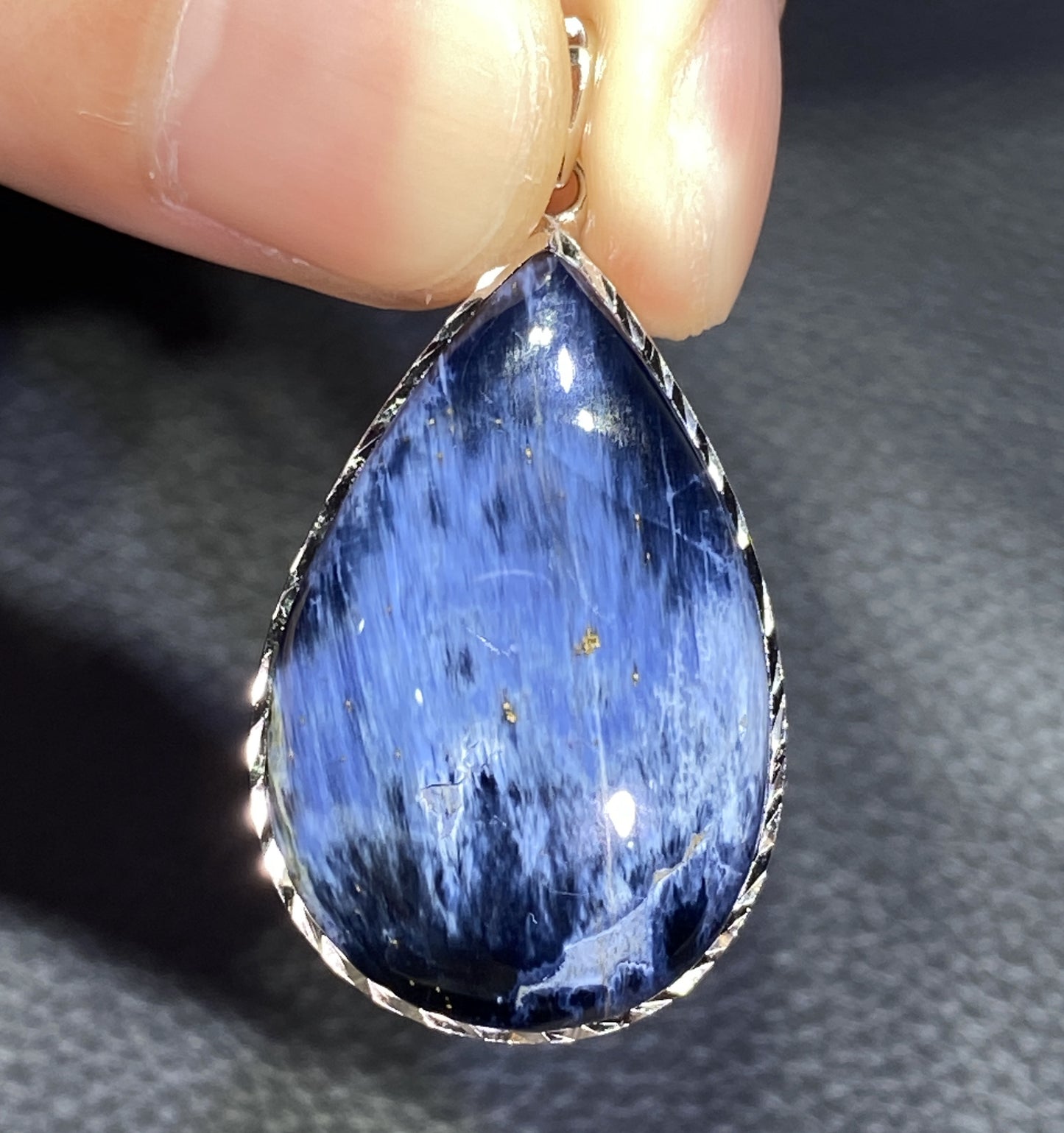 AAAA Natural Namibian Pietersite 925 Silver Pendant, Colored Full Fire Pietersite Pendant, Pietersite Gemstone ET985