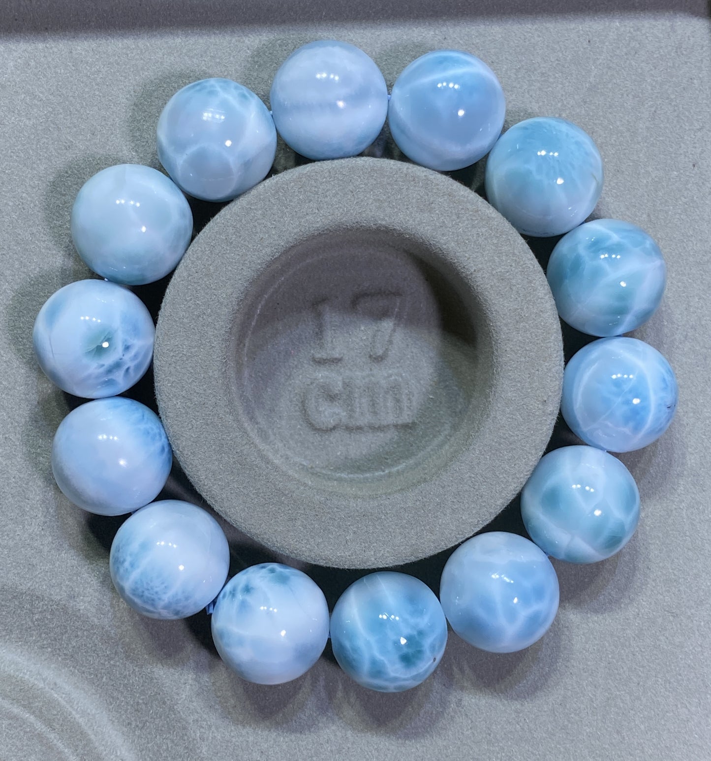 AAA+ Natural Authentic Dominican Larimar Bracelet,Gems Jewelry,Gems Bracelet,Crystal Bracelet,ET605