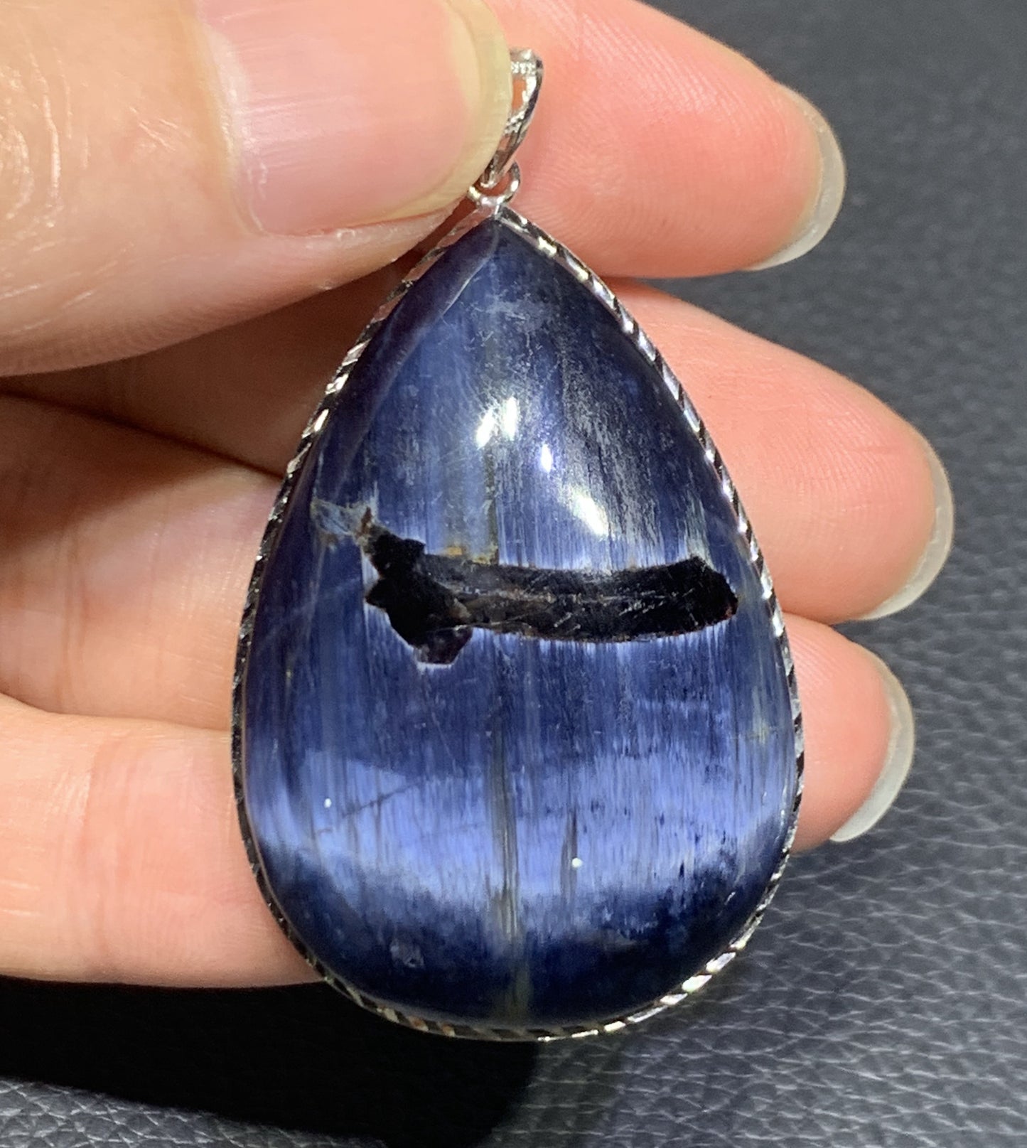 AAAA Natural Namibian Pietersite Pendant,Silver Pendant,Colorful Full Fire Pietersite Pendant,Collection Quality ET1169