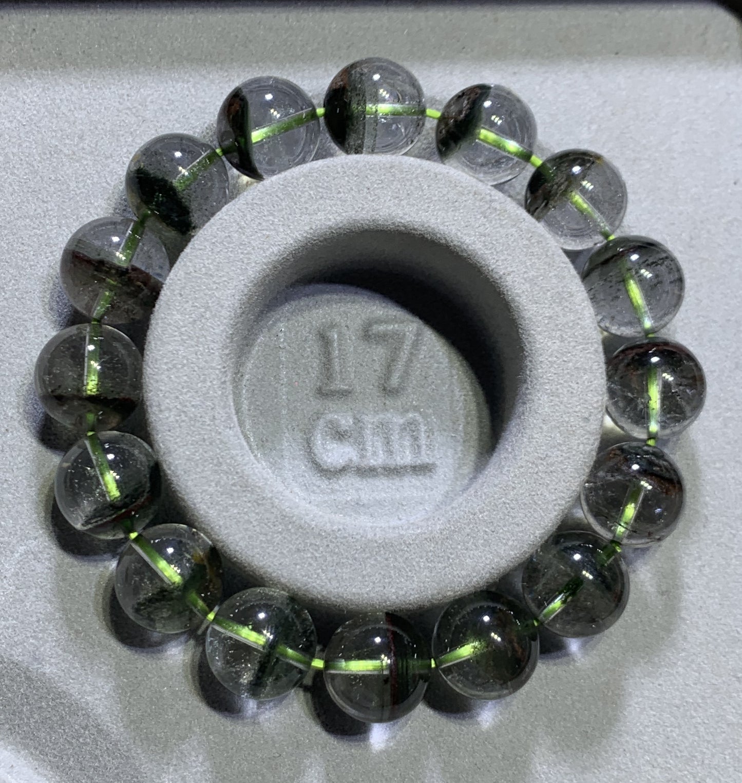 Phantom Crystal,AAAA Natural Authentic Zambia Green Phantom Crystal Bracelet,10mm Bracelet,Mens bracelet ET1197