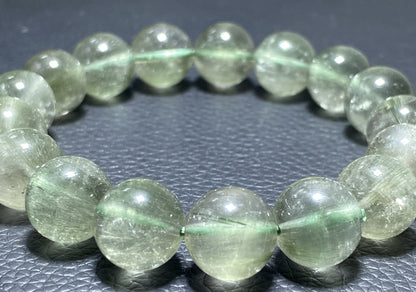 Green Rutilated Quartz Bracelet,Crystal Bracelet,11mm Bracelet,Gemstone Bracelet,Crystal Bracelet,Luck Bracelet ET193