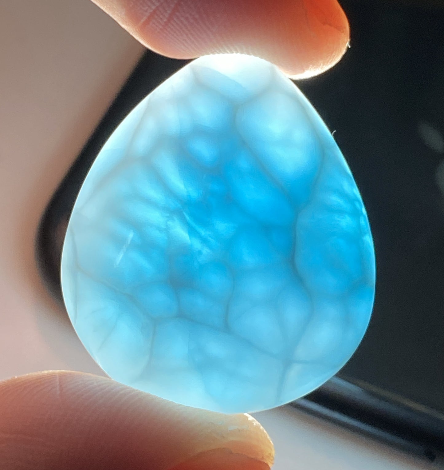 Larimar,AAAA+ Natural Authentic Dominican Larimar Pendant,Larimar Stone,Healing Stone Jewelry,Larimar Jewelry ET202