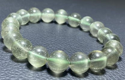 Green Rutilated Quartz Bracelet,Crystal Bracelet,9.6mm Bracelet,Gemstone Bracelet,Crystal Bracelet,Luck Bracelet ET235