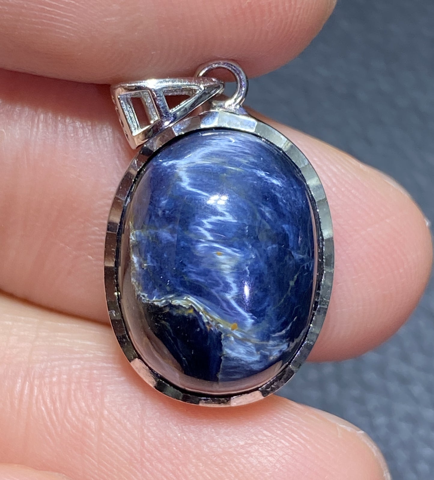 AAAA Natural Namibian Pietersite 925 Silver Pendant, Colored Full Fire Pietersite Pendant, Pietersite Gemstone ET513