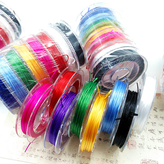 1mm Elastic Stretch Crystal Wire, 10m/Roll Of Multi-Color Rope For Bracelet Making, Beading Wire, DIY Bracelet Making Tool EA011