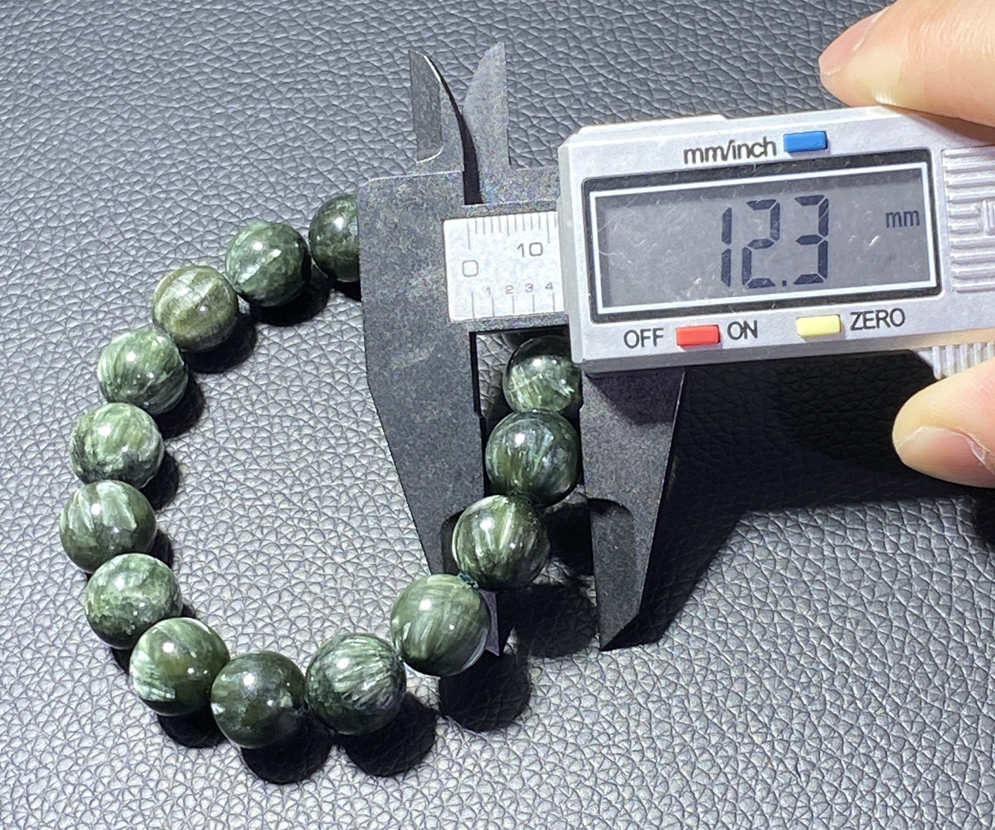 Seraphinite,AAAA Natural Authentic Russian Seraphinite Beads,12.3mm Bracelet,Seraphinite Beads Bracelet,Handmade Jewelry ET329