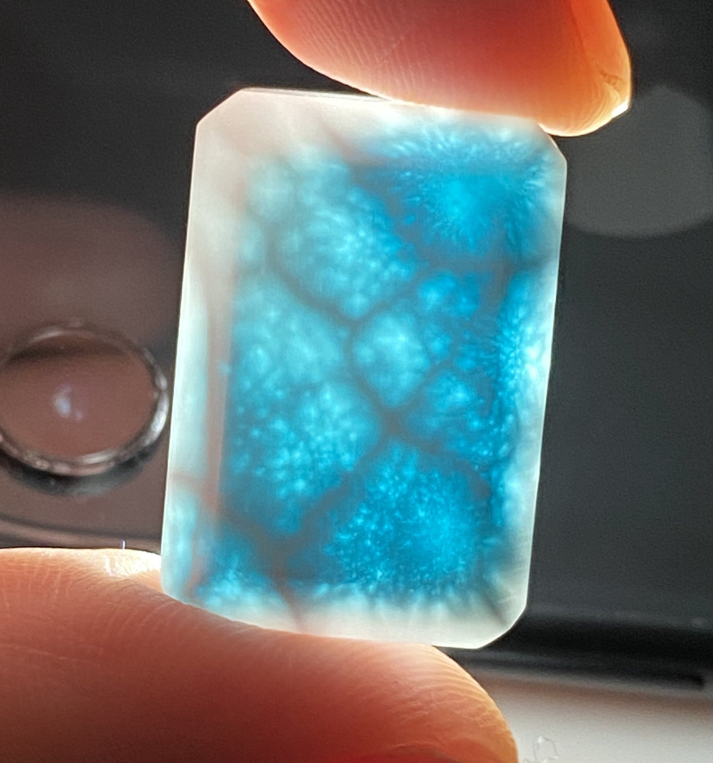 AAA+ Natural Authentic Dominican Larimar Pendant,Larimar Necklace,Crystal Pendant,Gems Pendant ET065