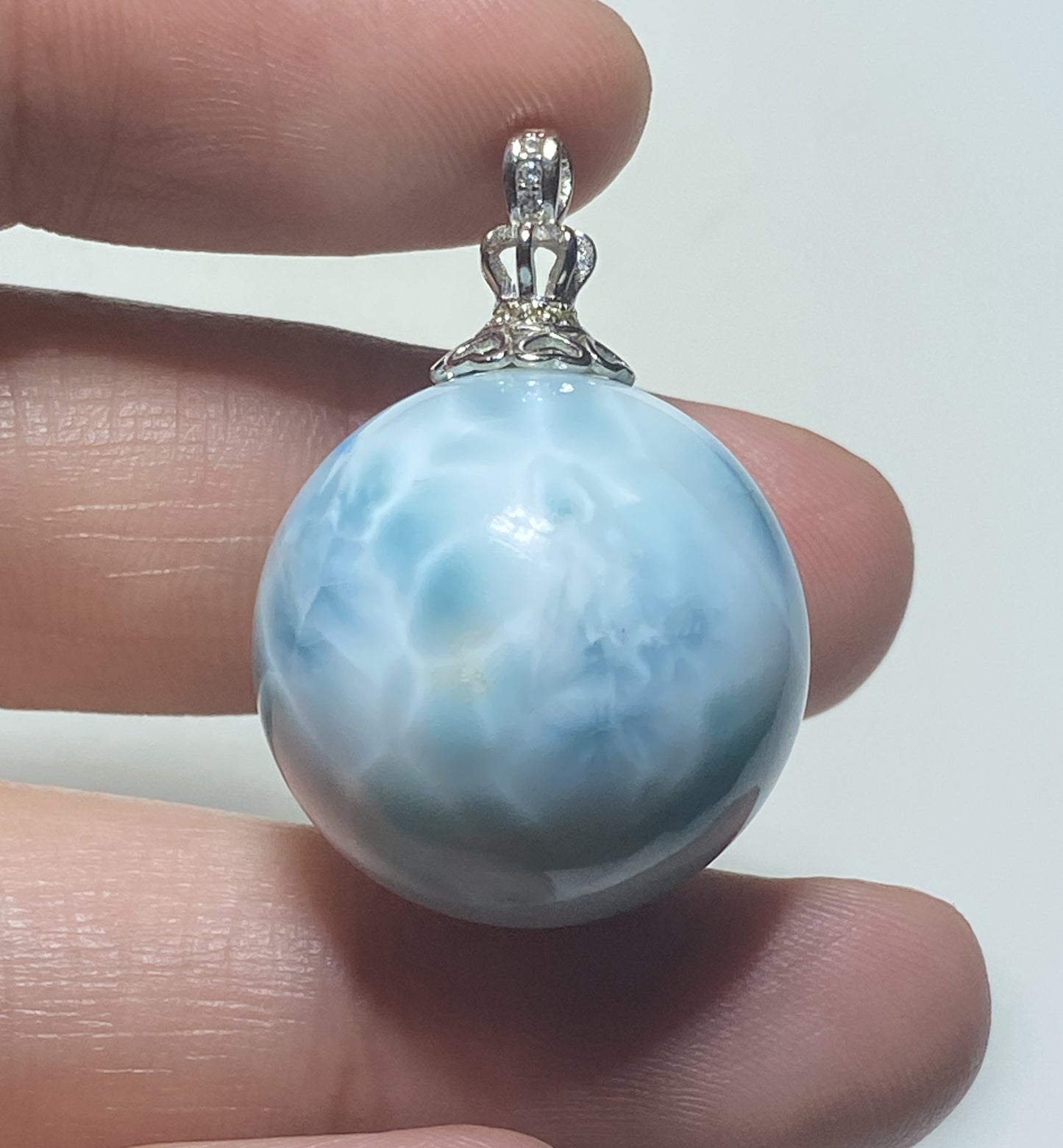 AAA+ Natural Authentic Dominican Larimar Pendant,Gems Jewelry,Gems Pendant,Crystal Pendant,ET497