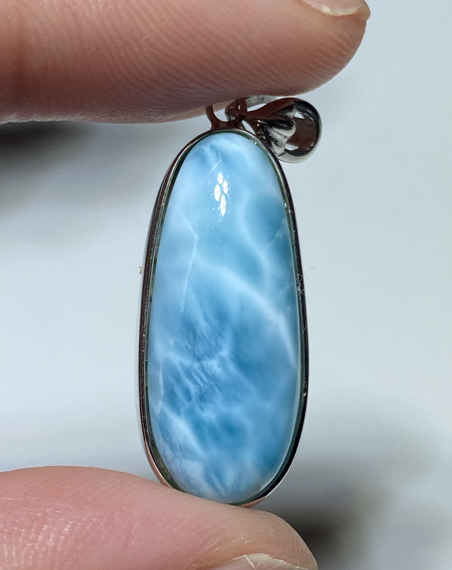 AAA Natural Authentic Dominican Larimar Pendant,Gems Jewelry,Gems Pendant,Crystal Pendant,ET644