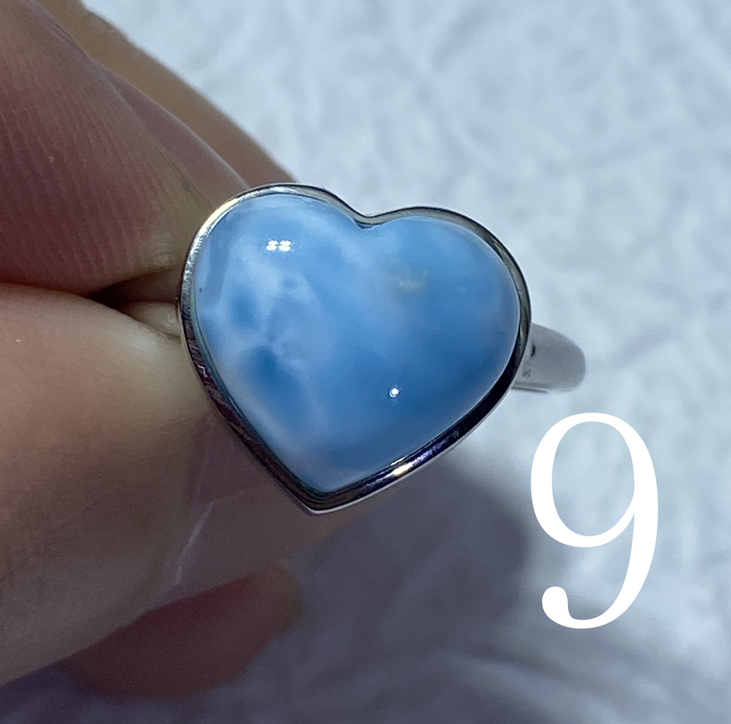 AAAA Natural Larimar Ring, 925 Silver Ring, Oval Lariamr Ring, Handmade Silver Ring, Natural Stones,Adjustable Size Ring ET08