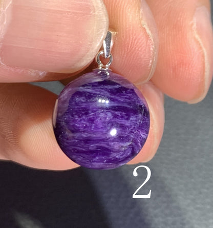 Charoite,AAAA Natural Russian Charoite Pendant,Charoite Pendant,S925 Pendant,Handmade Gift,Graduation Gifts ET007