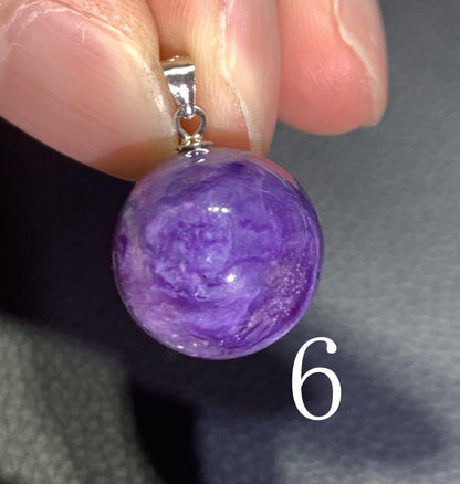 Charoite,AAAA Natural Russian Charoite Pendant,Charoite Pendant,S925 Pendant,Handmade Gift,Graduation Gifts ET007