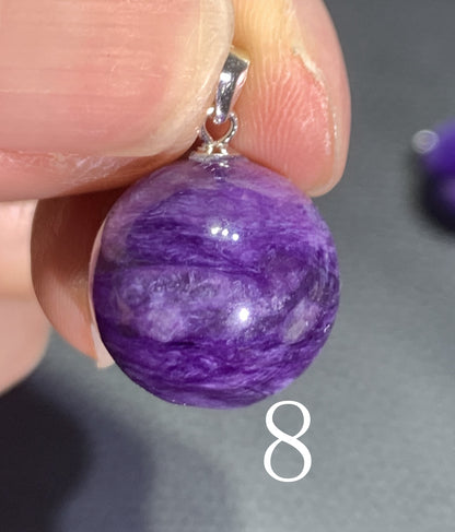 Charoite,AAAA Natural Russian Charoite Pendant,Charoite Pendant,S925 Pendant,Handmade Gift,Graduation Gifts ET007