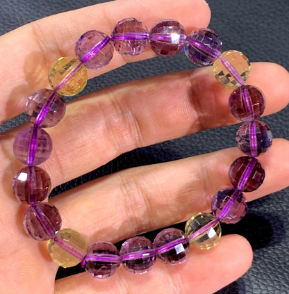 AAAA Natural Authentic Brazil Amethyst Bracelet, Crystal Bracelet,Gem Bracelet, Handmade Jewelry Bracelet ET1227