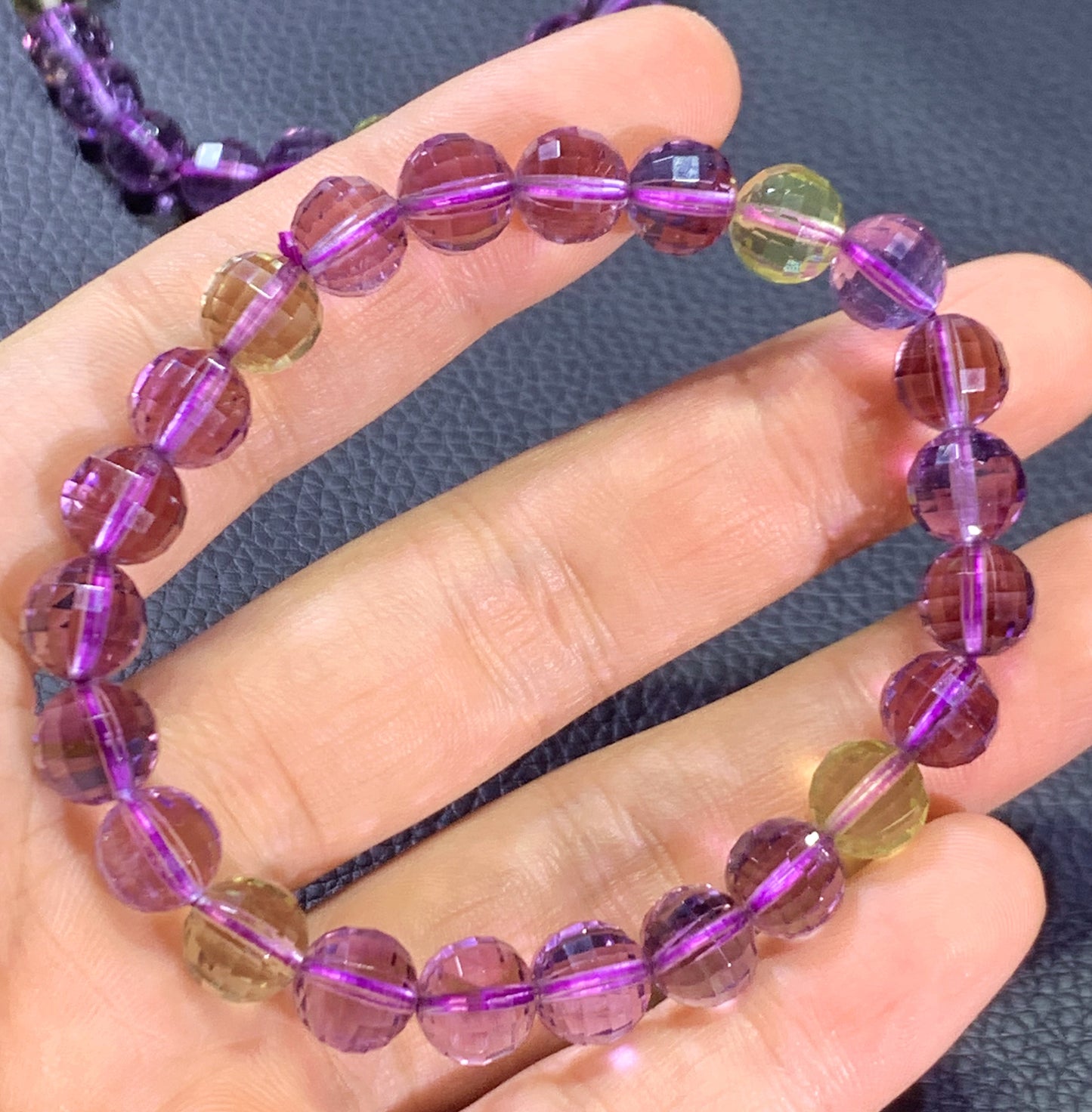 AAAA Natural Authentic Brazil Amethyst Bracelet, Crystal Bracelet,Gem Bracelet, Handmade Jewelry Bracelet ET1227