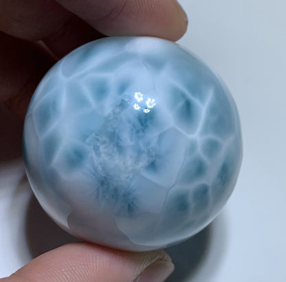 Natural Authentic Dominican Larimar Bead,Larimar Stone,Larimar Jewelry,Larimar Bead,Larimar Ball,Gift For Women,ET1230