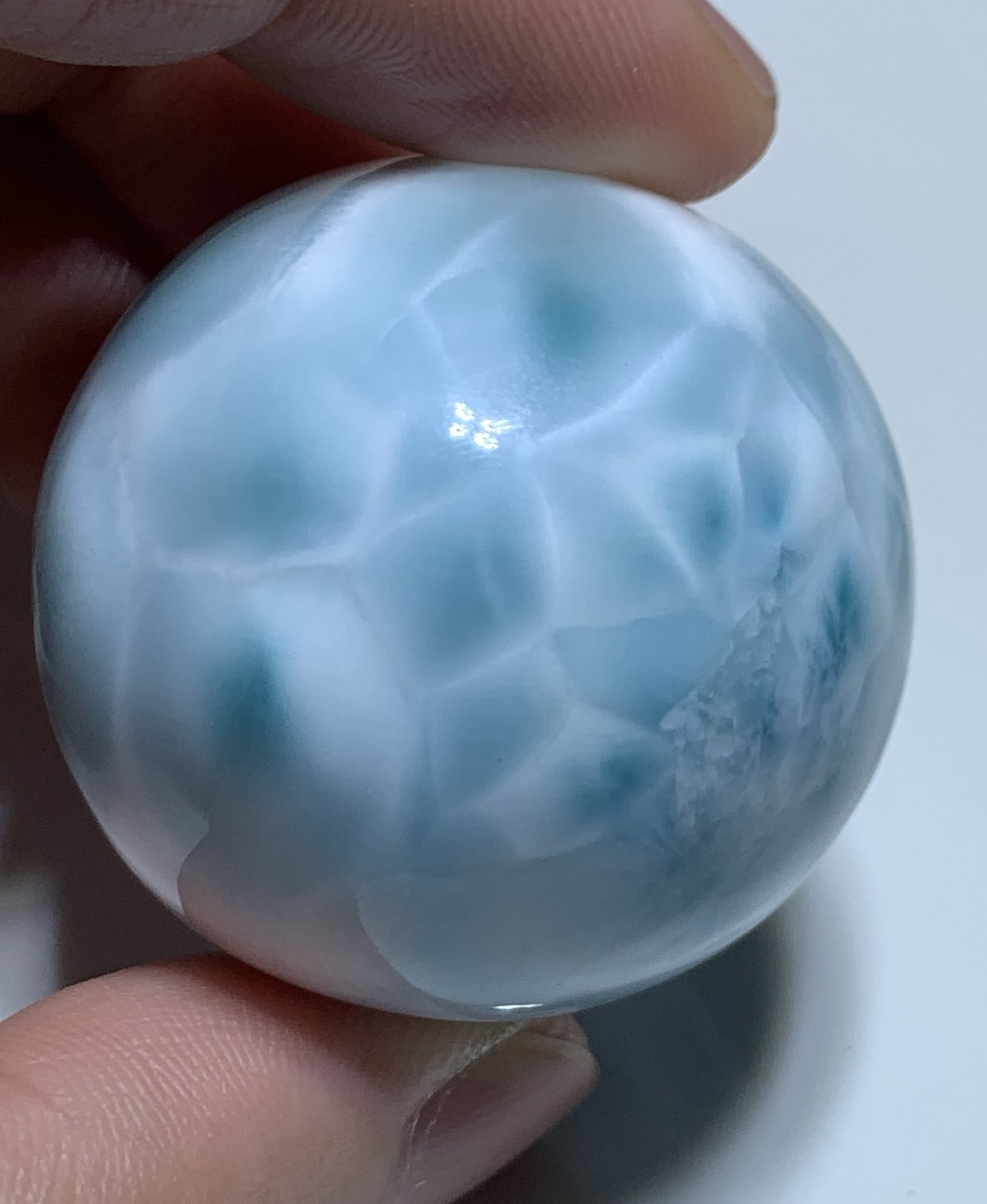 Natural Authentic Dominican Larimar Bead,Larimar Stone,Larimar Jewelry,Larimar Bead,Larimar Ball,Gift For Women,ET1230