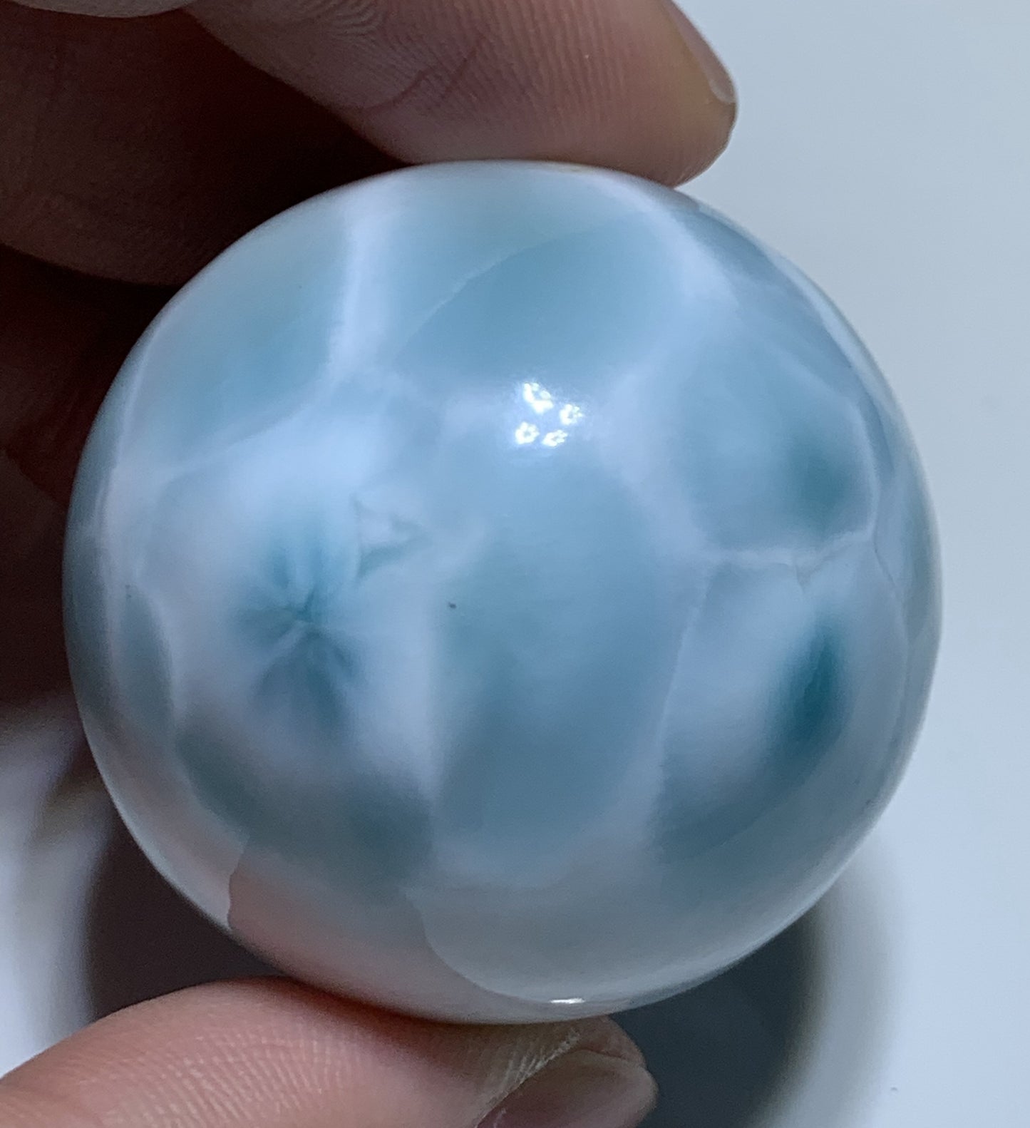 Natural Authentic Dominican Larimar Bead,Larimar Stone,Larimar Jewelry,Larimar Bead,Larimar Ball,Gift For Women,ET1230