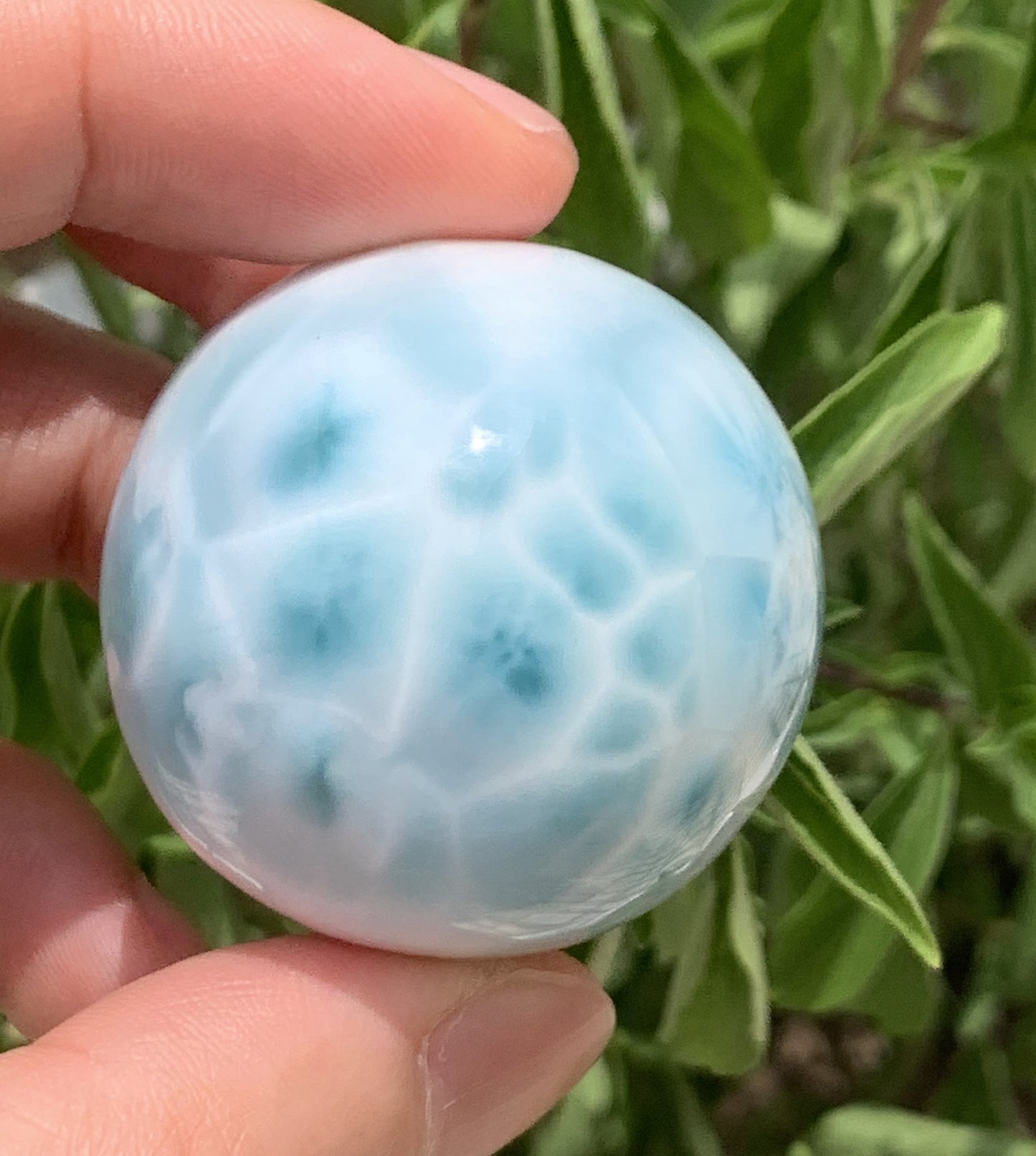 Natural Authentic Dominican Larimar Bead,Larimar Stone,Larimar Jewelry,Larimar Bead,Larimar Ball,Gift For Women,ET1230