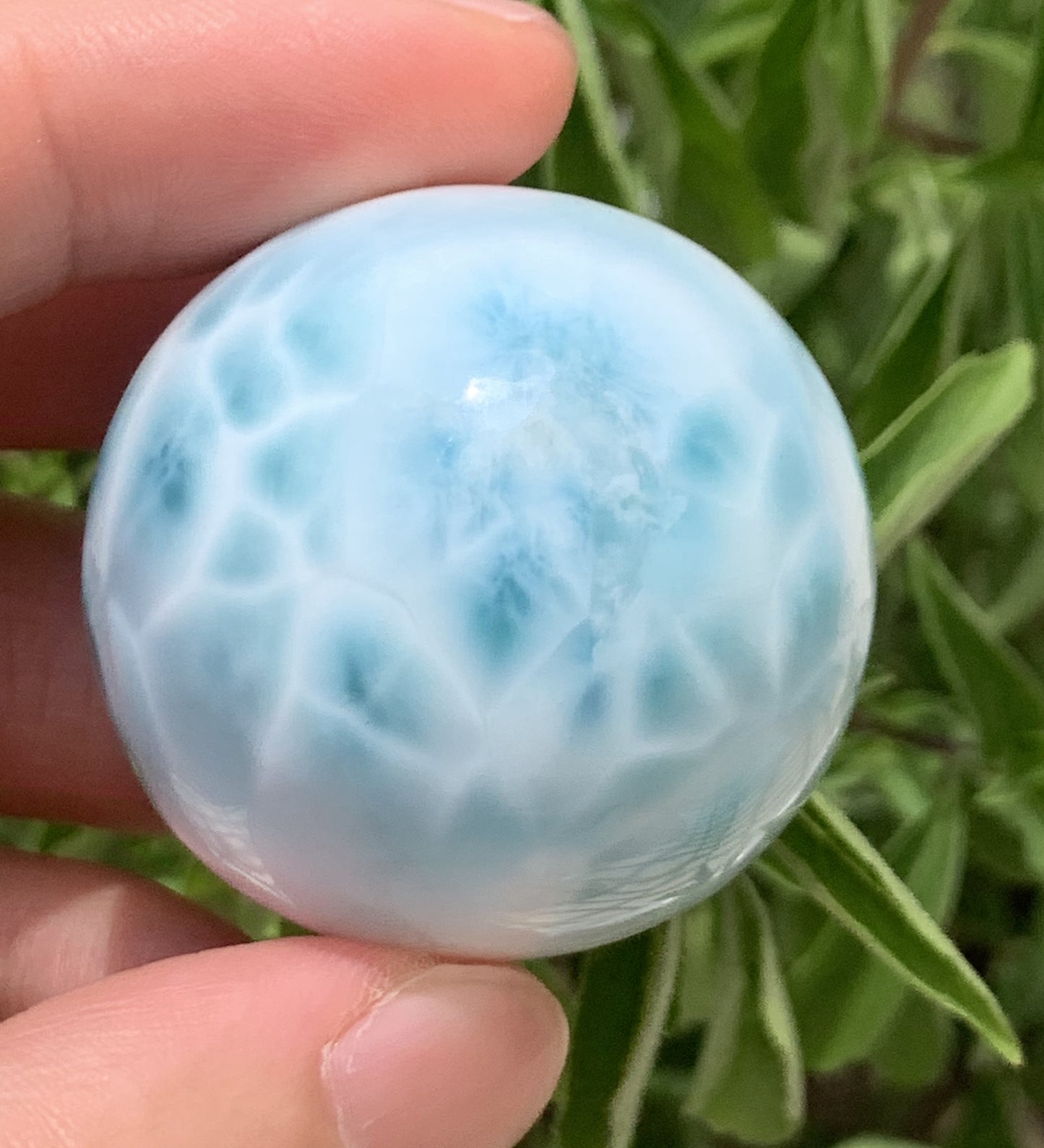 Natural Authentic Dominican Larimar Bead,Larimar Stone,Larimar Jewelry,Larimar Bead,Larimar Ball,Gift For Women,ET1230