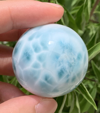 Natural Authentic Dominican Larimar Bead,Larimar Stone,Larimar Jewelry,Larimar Bead,Larimar Ball,Gift For Women,ET1230