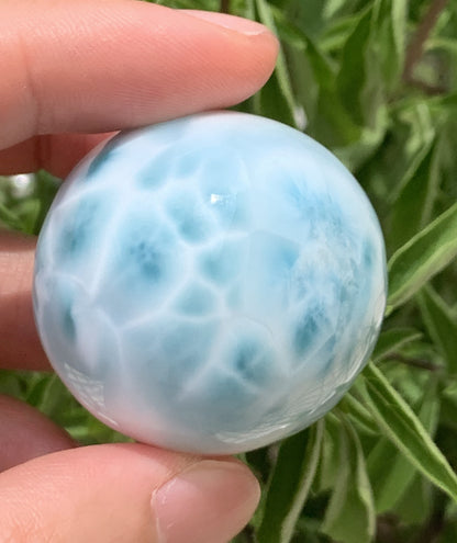 Natural Authentic Dominican Larimar Bead,Larimar Stone,Larimar Jewelry,Larimar Bead,Larimar Ball,Gift For Women,ET1230