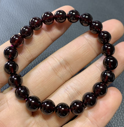 Granatum,Garnet Bracelet,AAAA Natural Authentic Brazil Garnet Bracelet,Gift For Her,Healing Stone Jewelry,Garnet Jewelry ET1222