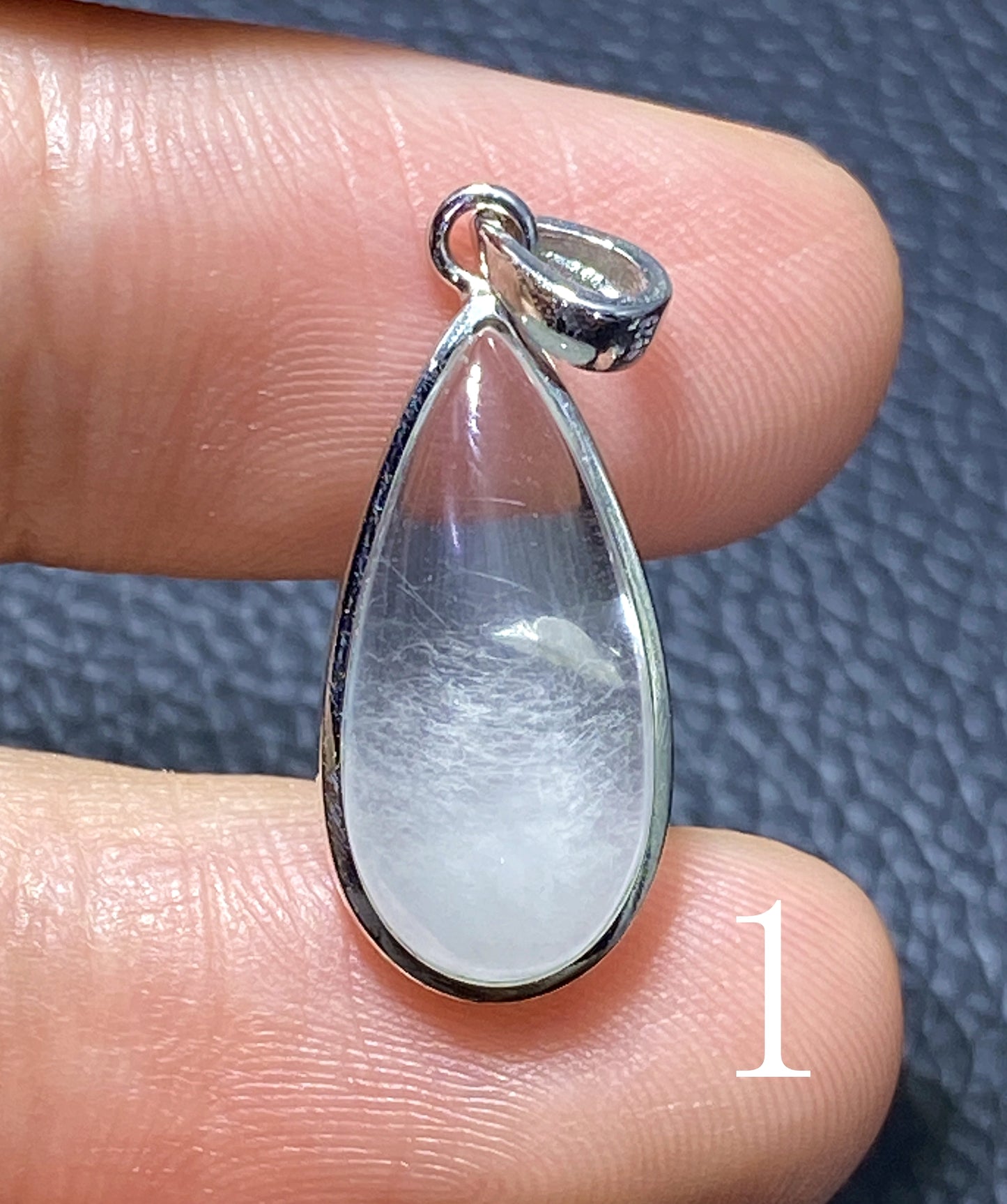 Rabbit Hair Pendant,AAAA Natural Authentic Bule Rutilated Quartz 925 Silver Pendant,Crystal Pendant,Men's Jewelry,Women's Jewelry ET057