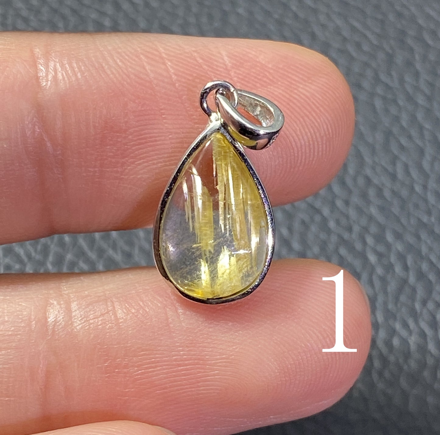 AAA+ Natural Rutilated Quartz Silver Pendant,Rutilated Quartz Stone,Crystal Pendant,Gemstone Pendant,ET0253