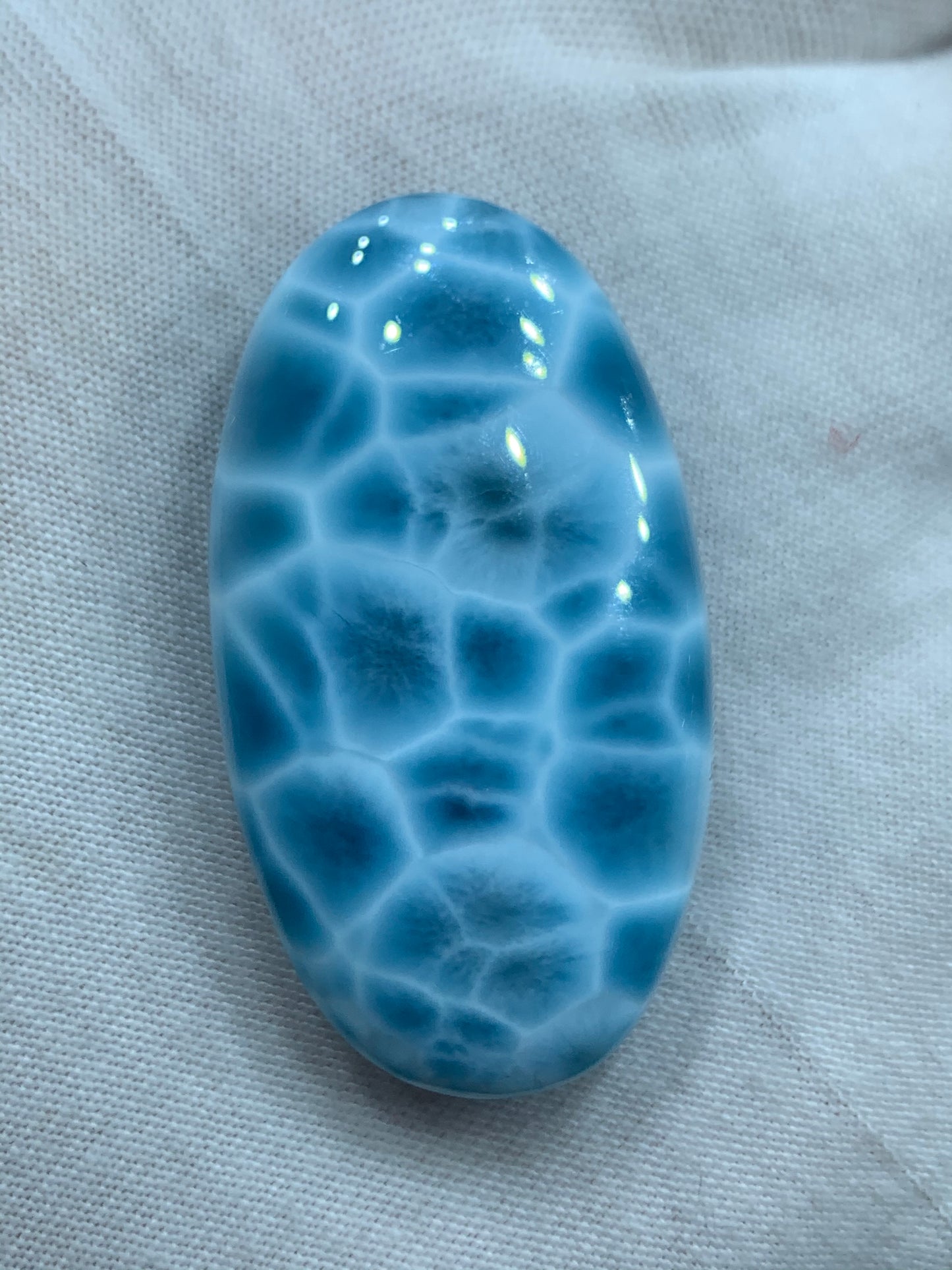 Natural Authentic Dominican Larimar Pendant,Oval Larimar Stone,Larimar Jewelry,Larimar Necklace,Pendant Necklace,ET096