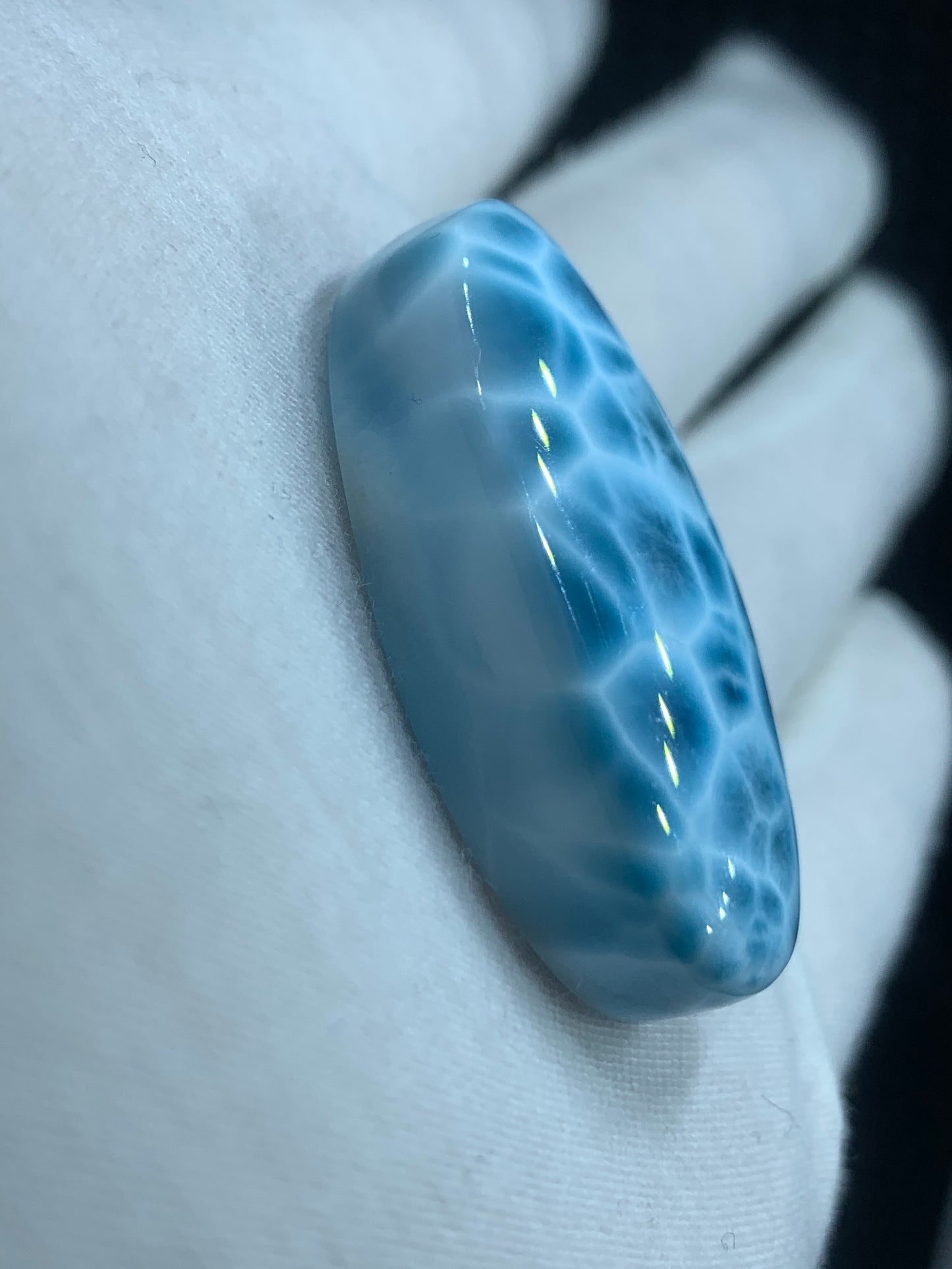 Natural Authentic Dominican Larimar Pendant,Oval Larimar Stone,Larimar Jewelry,Larimar Necklace,Pendant Necklace,ET096