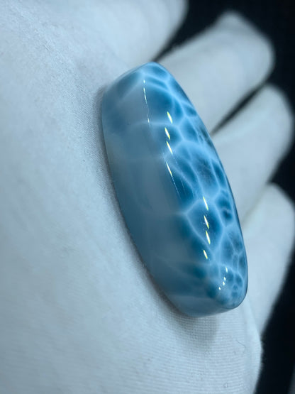 Natural Authentic Dominican Larimar Pendant,Oval Larimar Stone,Larimar Jewelry,Larimar Necklace,Pendant Necklace,ET096