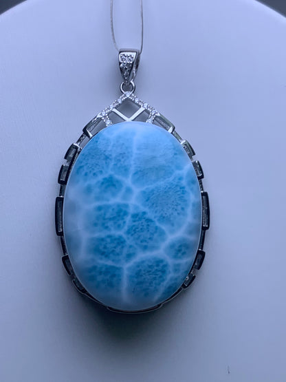 AAA++ Natural Authentic Dominican Larimar Pendants, Larimar Jewelry,Crystal Pendant,Gems Jewelry,Larimar Jewelry,ET245