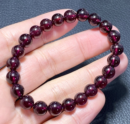 Granatum,Garnet Bracelet,AAAA Natural Authentic Brazil Garnet Bracelet,Gift For Her,Healing Stone Jewelry,Garnet Jewelry ET265