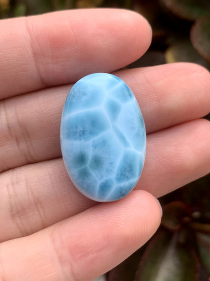 AAAA+ Natural Authentic Dominican Larimar Pendant,Larimar Necklace,Best Gift For Her,Larimar Jewelry ET316