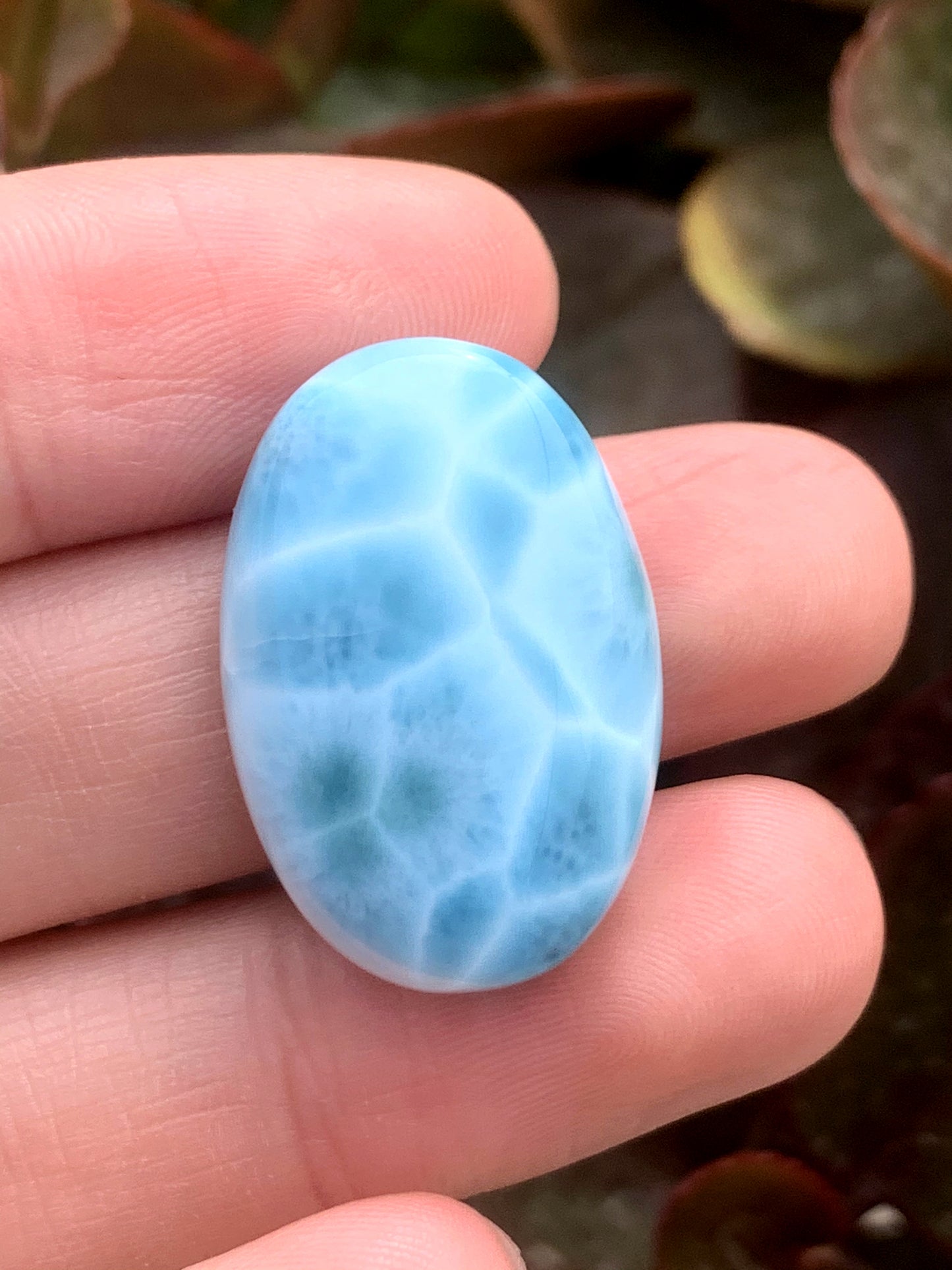 AAAA+ Natural Authentic Dominican Larimar Pendant,Larimar Necklace,Best Gift For Her,Larimar Jewelry ET316