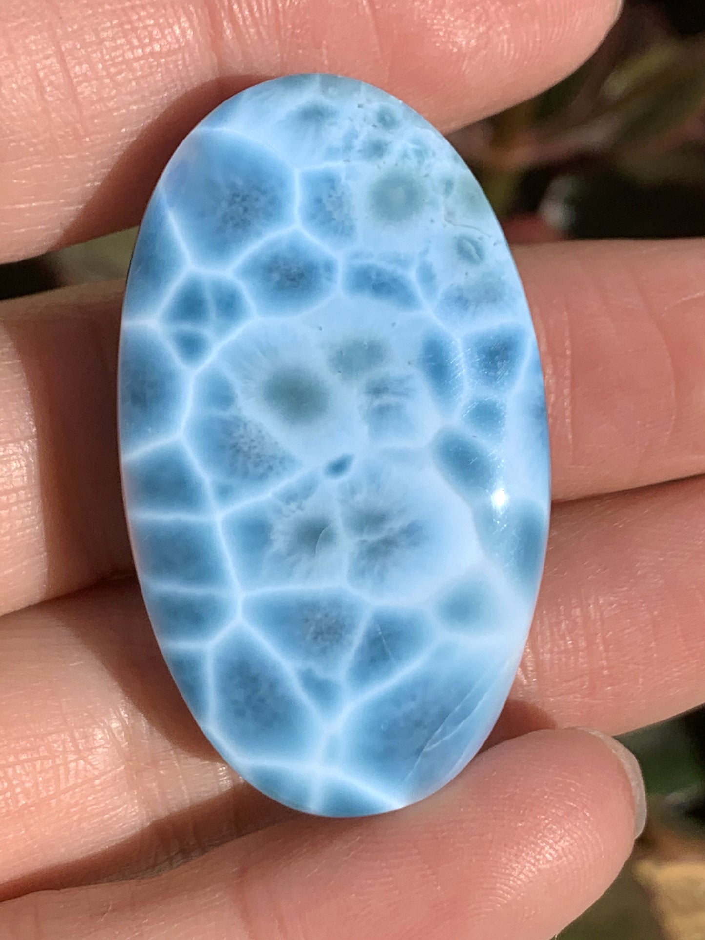 AAAAA+ Natural Authentic Dominican Larimar Pendant,Gems Jewelry,Gems Pendant,Crystal Pendant,ET357