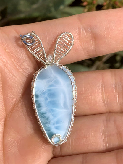 AAA+ Natural Authentic Dominican Larimar Pendant,Gems Jewelry,Gems Pendant,Crystal Pendant,ET373