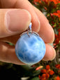 AAA+ Natural Authentic Dominican Larimar Pendant,Gems Jewelry,Gems Pendant,Crystal Pendant,ET382