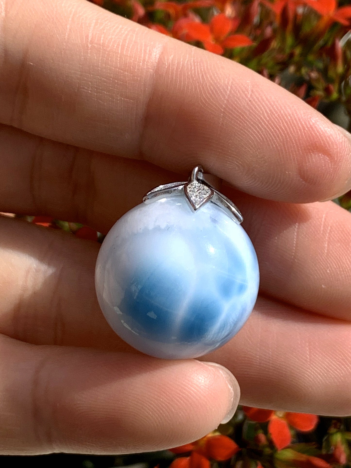 AAA+ Natural Authentic Dominican Larimar Pendant,Gems Jewelry,Gems Pendant,Crystal Pendant,ET382