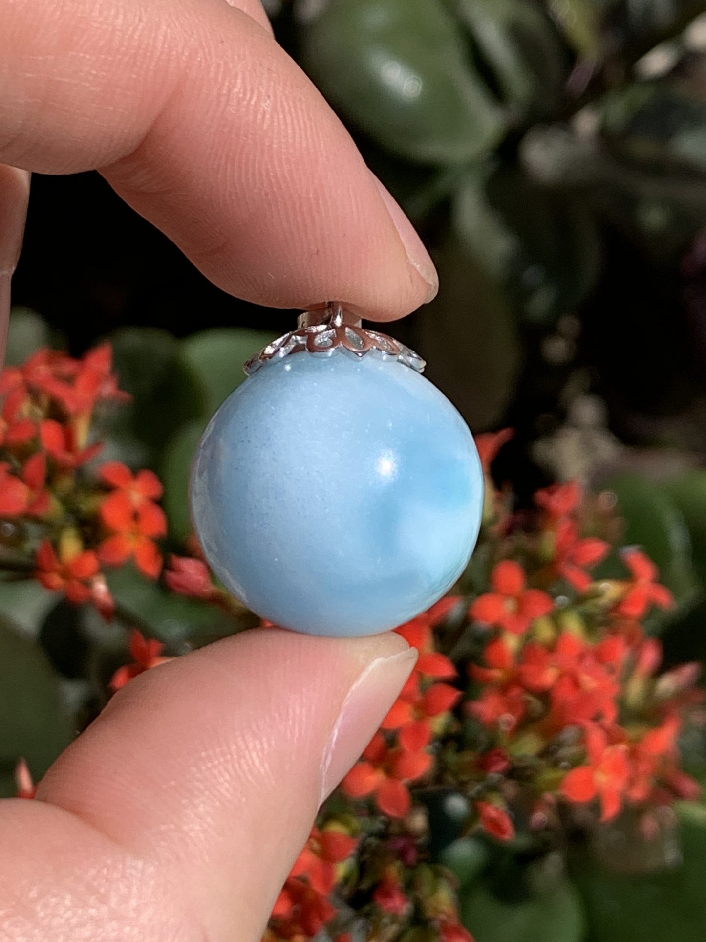 AAA+ Natural Authentic Dominican Larimar Pendant,Gems Jewelry,Gems Pendant,Crystal Pendant,ET385