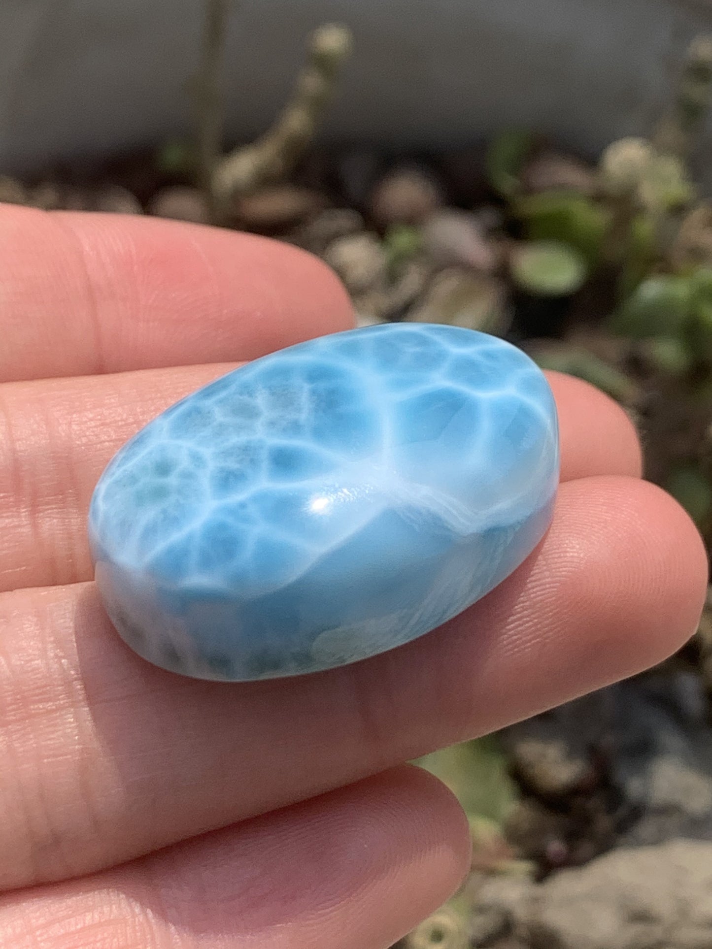 AAAA Natural Authentic Dominican Larimar Pendant,Gems Jewelry,Gems Pendant,Crystal Pendant,ET389