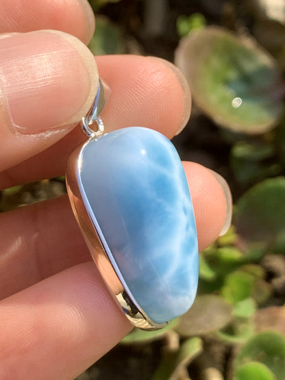 AAAA Natural Authentic Dominican Larimar Pendant,Gems Jewelry,Gems Pendant,Crystal Pendant,ET395