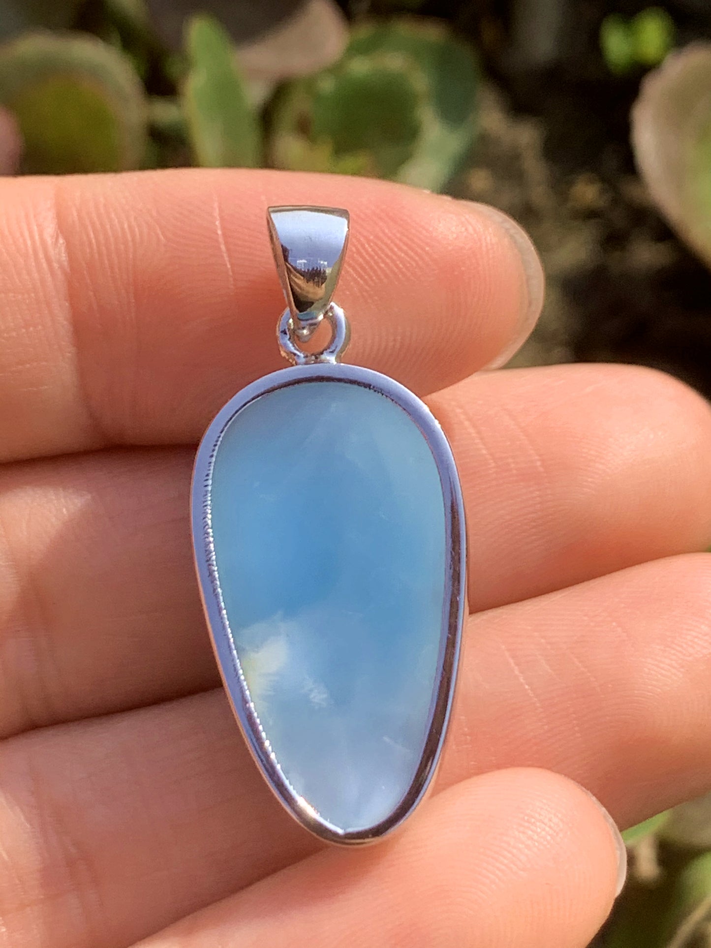 AAAA Natural Authentic Dominican Larimar Pendant,Gems Jewelry,Gems Pendant,Crystal Pendant,ET395