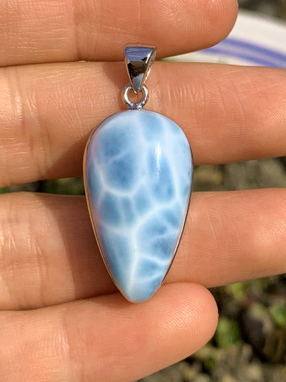 AAAA Natural Authentic Dominican Larimar Pendant,Gems Jewelry,Gems Pendant,Crystal Pendant,ET400